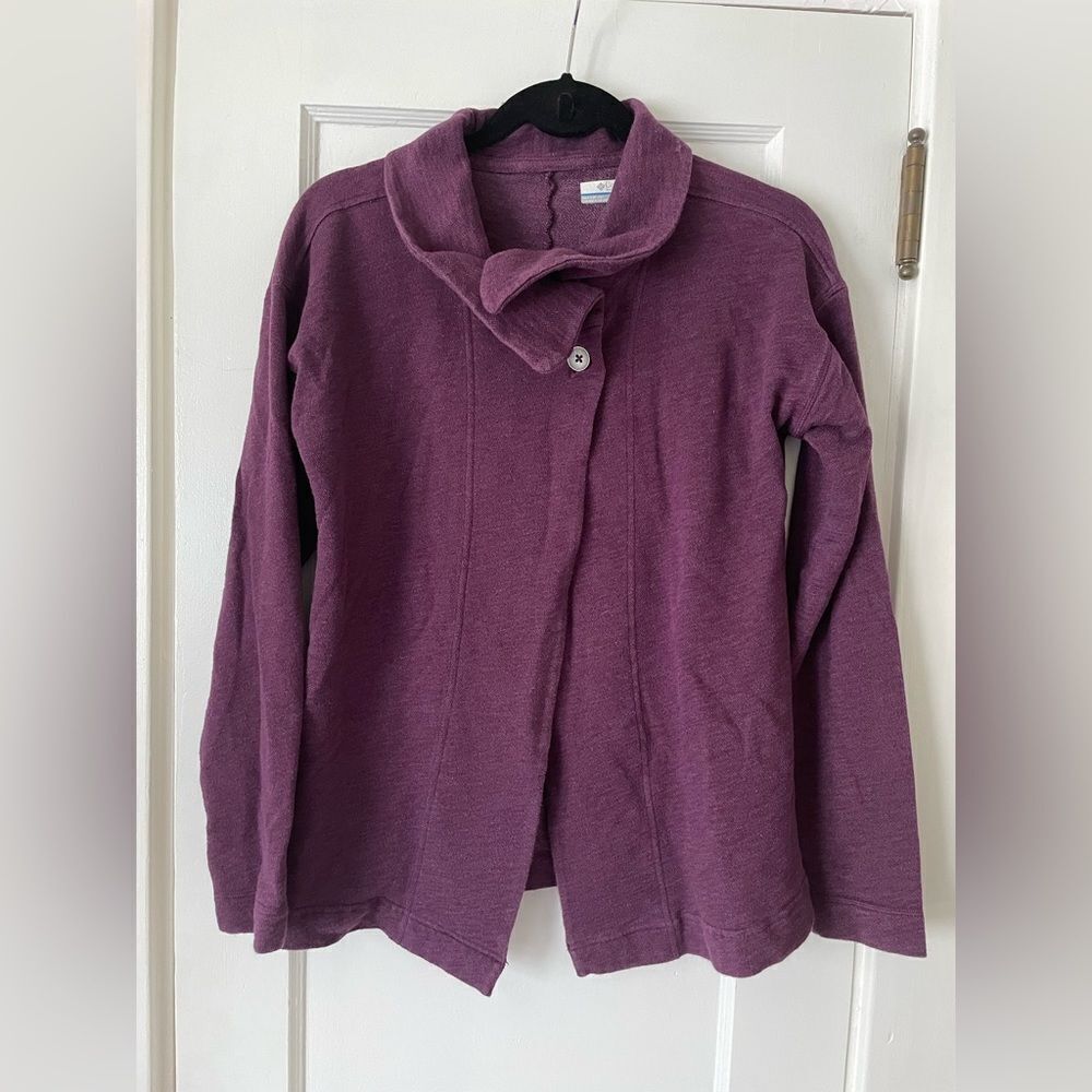 Columbia | Purple Two Button Cardigan Sweater | Size Medium